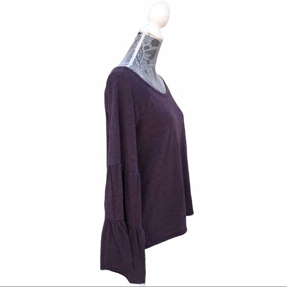 CHASER Jersey Boatneck Drawstring Tee Bell Sleeve Size Medium - Picture 2 of 8